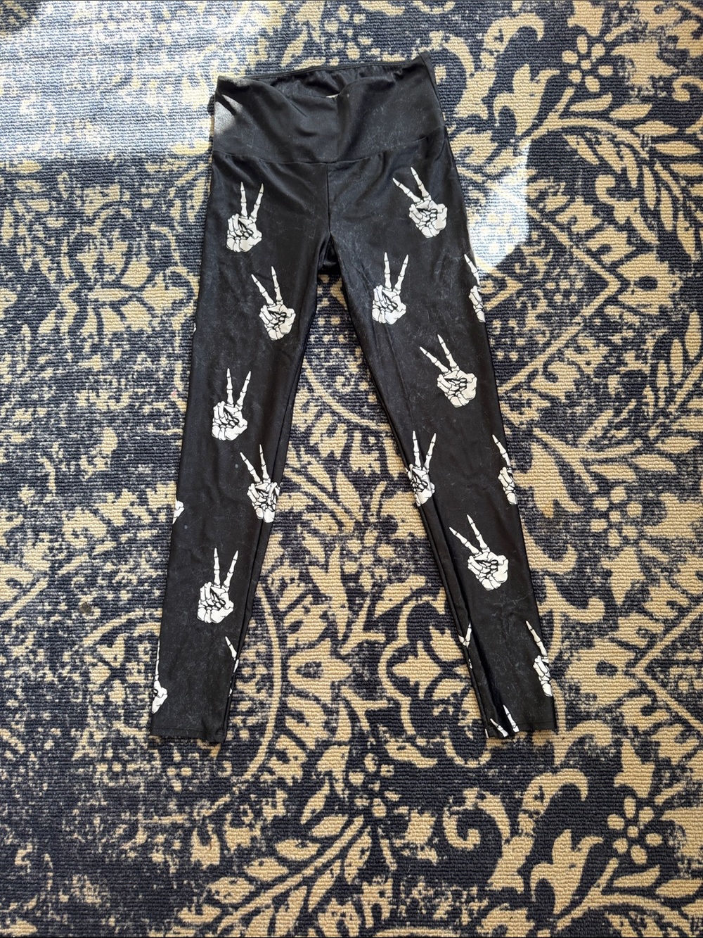 Goldsheep skeleton piece sign Halloween leggings